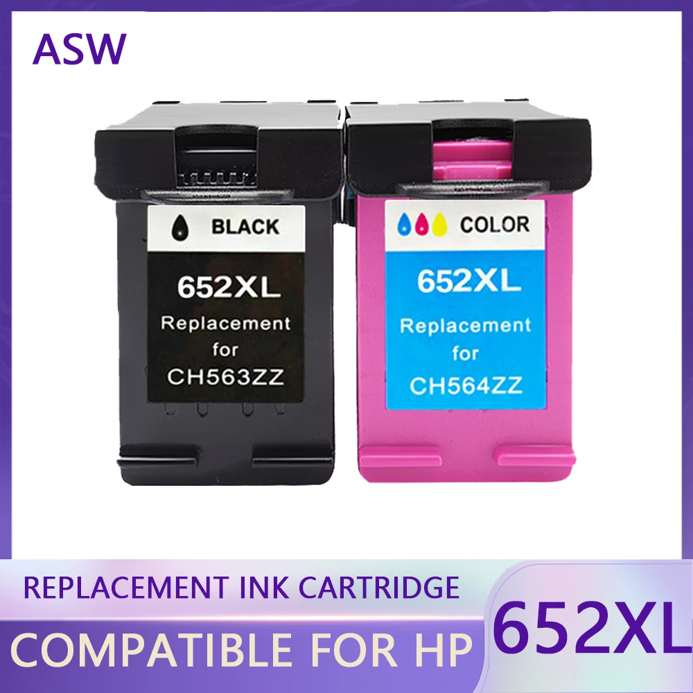 

ASW Compatible for HP652 652 652XL Replacement Ink Cartridge For HP DeskJet 1115 2135 3635 3775 3785 3835 4535 4675 1115 Printer