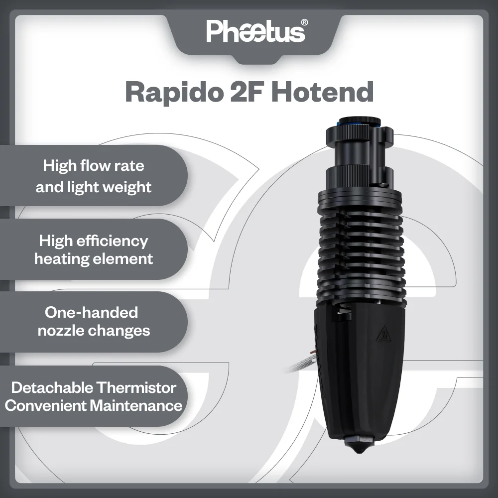 Phaetus Rapido Hotend 2F торцевое покрытие HeatBreak с датчиком температуры PT1000 для 3D-принтера