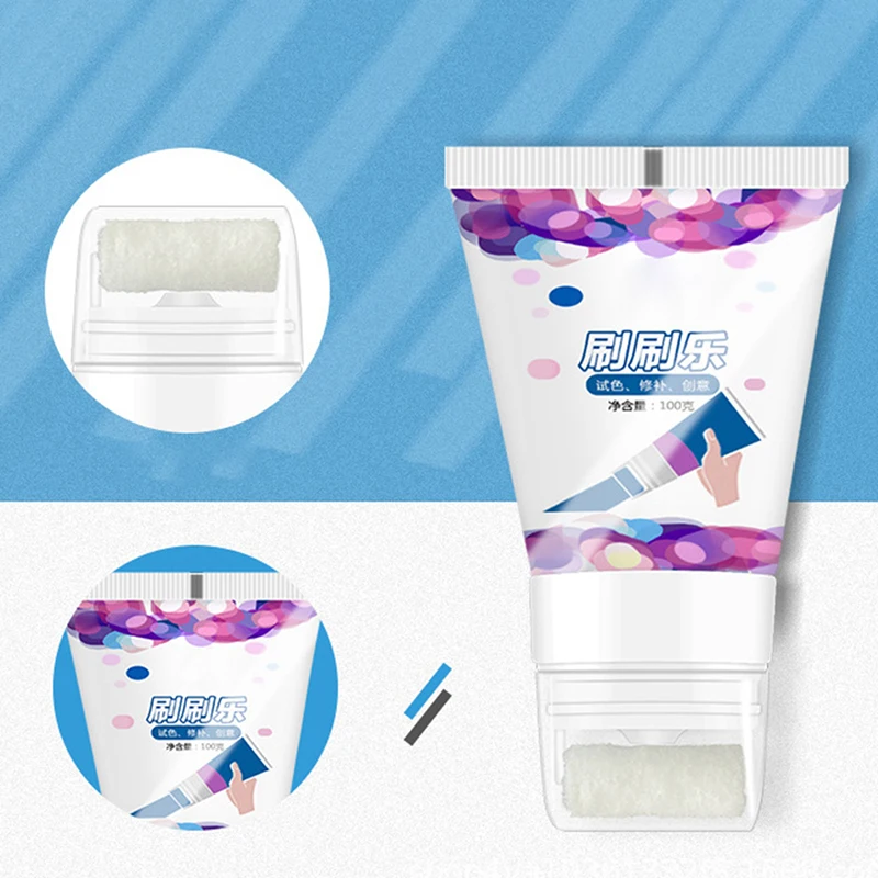 

Белая маленькая вращающаяся кисть, 100 г, латексная краска, чистый вкус, Защита окружающей среды, граффити, краска, загрязненное покрытие, ремонт стен
