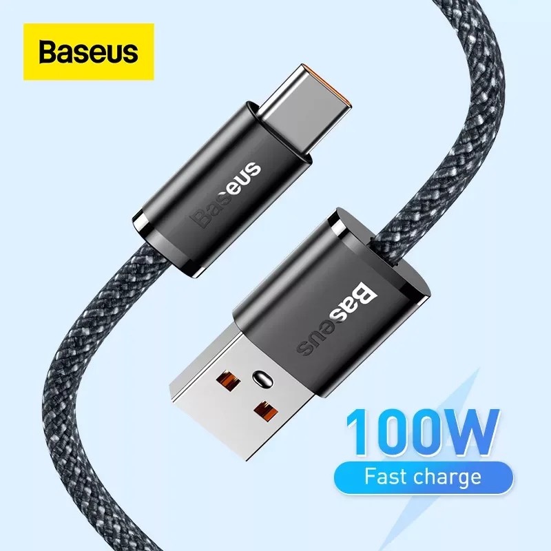 

Baseus 100W USB Cable 6A Fast Charging Charger Wire Cord For Samsung S22 S21 Ultra Data USB C Phone Cable For Xiaomi Mi 10