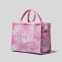 canvas gradient pink tote women shoulder bag letter printed casual ladies crossbody bag shopper weekender handbag brand designer