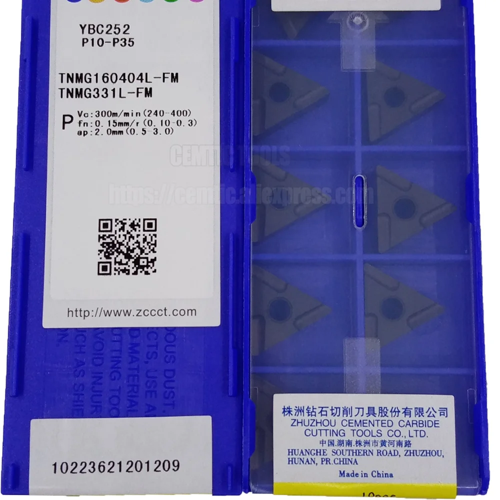 

ZCC CNC лезвие из сплава YBC252 TNMG160404L-FM