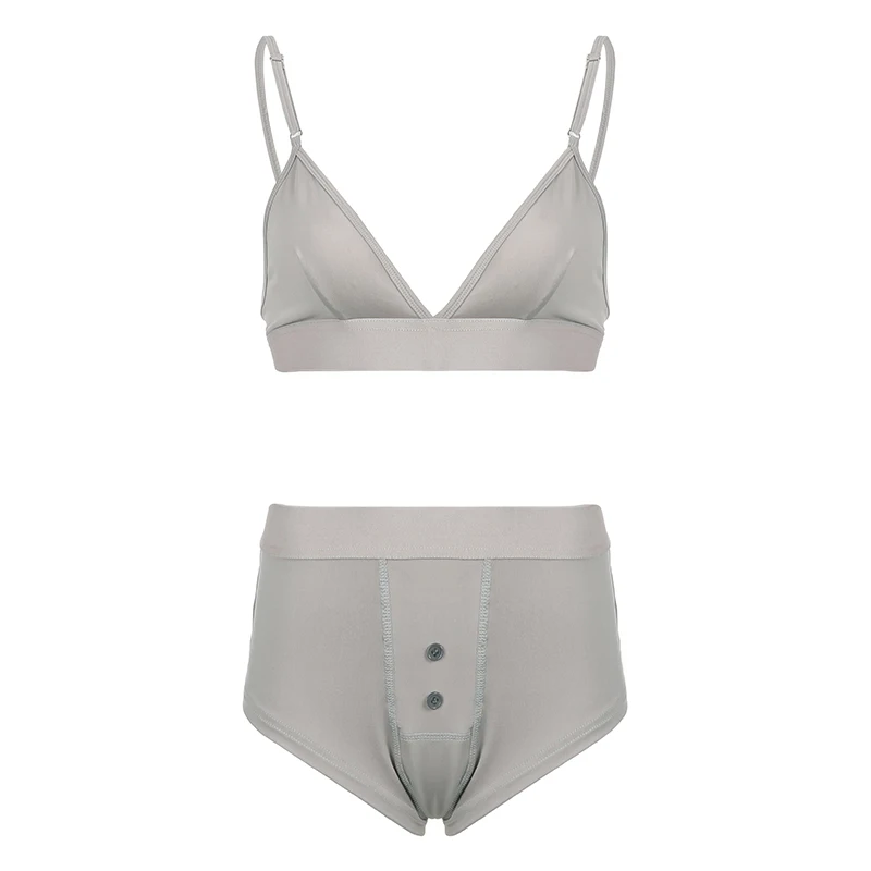 Повседневная однотонная одежда CIBBAR комплект бикини всесезонные Сексуальные