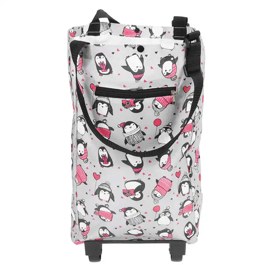 

Household Grocery Carts Foldable Large Space Storage Grocery Foldable Trolley Flexible Wheels Shopping Cart for Short Trips