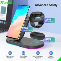 wireless charger for samsung galaxy watch 4 active 2 15w fast charging dock station for samsung s21s20 charger for galaxy buds