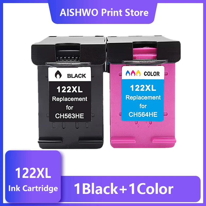 Compatible for hp122 XL Ink Cartridge for HP 122 122XL Ink for Deskjet 1000 1050A 2000 2050 2050A 3000 3050 3050A 1510 printer