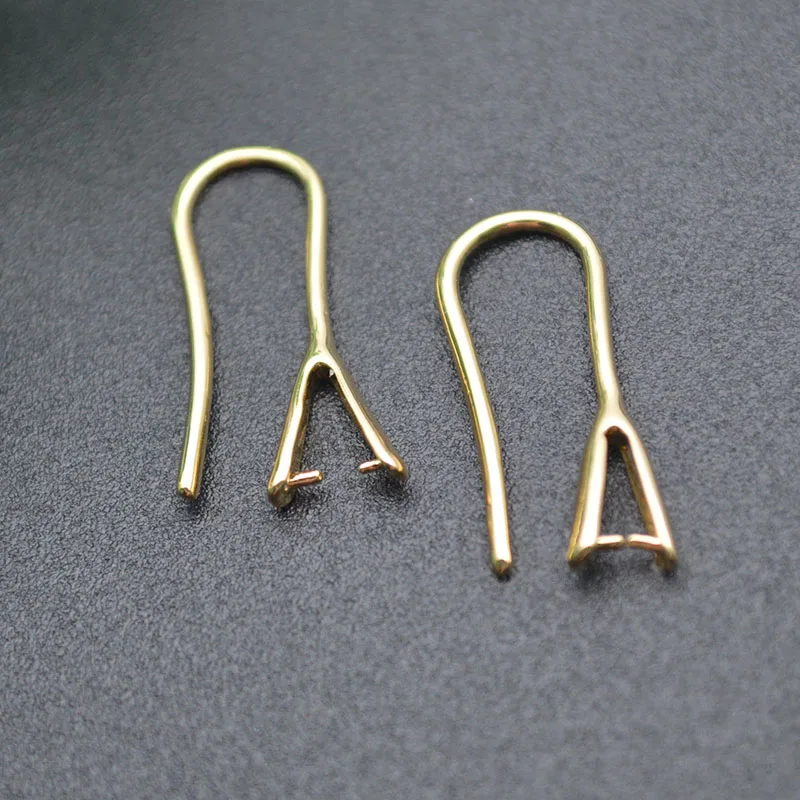 

30pcs/lot Metal Brass Gold Plating Long Hook Ear Hook Ear Clip Clasp for DIY Anti Fade Jewelry Making Accessories