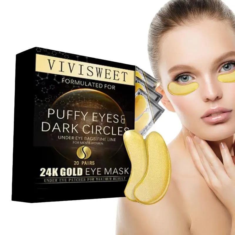 

Eye Patches Skincare 20 Pairs Dark Circles Under Eye Protecting For Women 24k Eyelid Lifter Strips Reduce Dark Circles Tired Eye