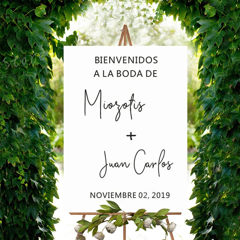 

Виниловые наклейки с испанским языком «Добро пожаловать в свадьбу»