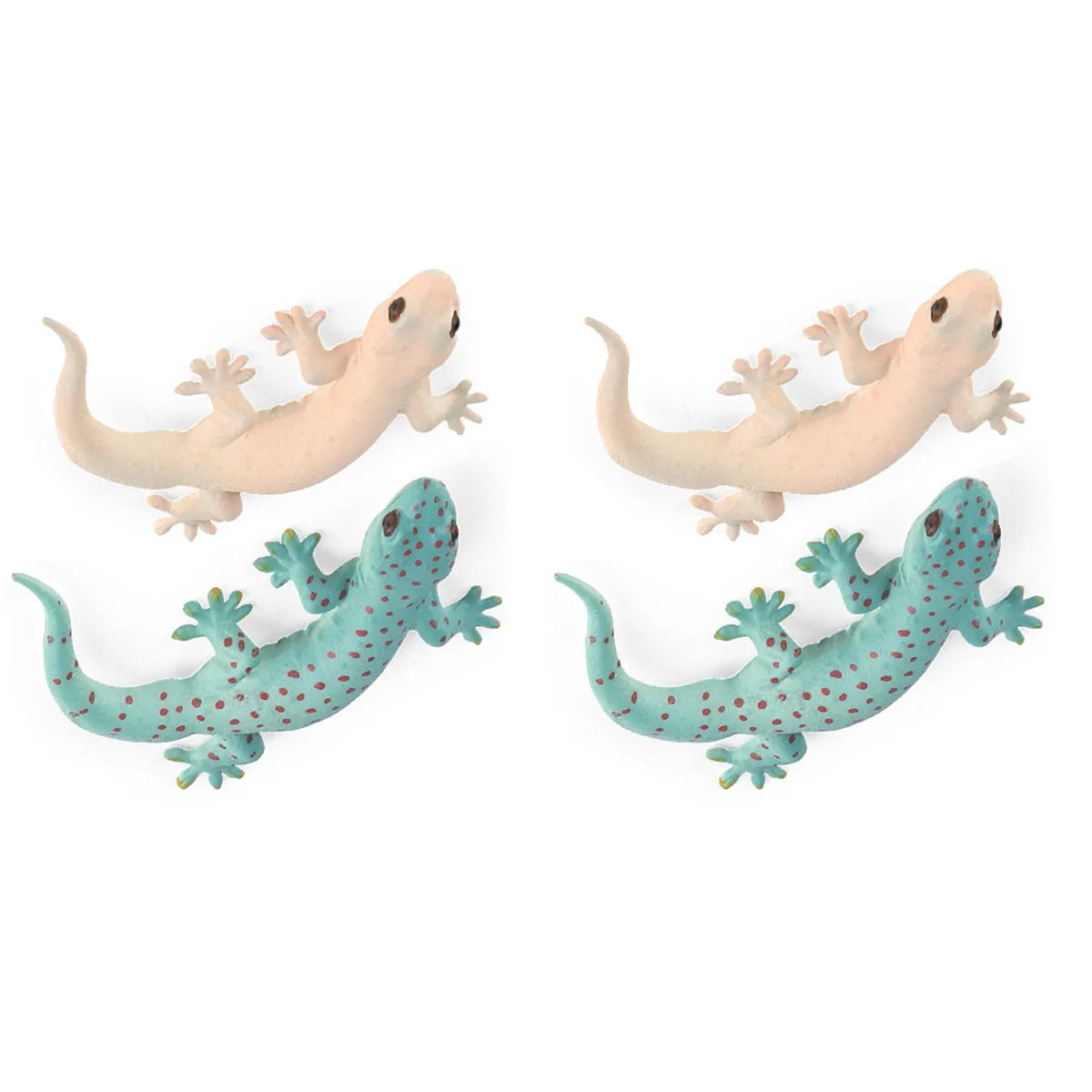 

4 Pcs Simulation Gecko Fake Animal Figures Toy Lizard Decor Kids Recognition Model Toddler Figurine