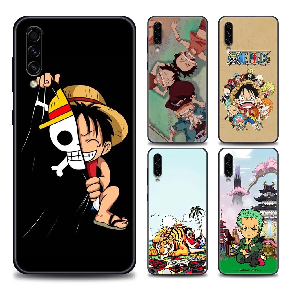 

One Piece Silicone Case For Samsung Galaxy A30s A40 A60 A70 A80 A90 F41 F52 F12 A9 2018 Soft TPU Cover Cute Luffy Zoro Ace Anime