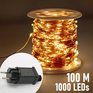 200M 2000LEDs Copper Wire Fairy string Lights Wateproof Plug In Adapter for Outdoor Christmas Party Holiday wedding Decoration
