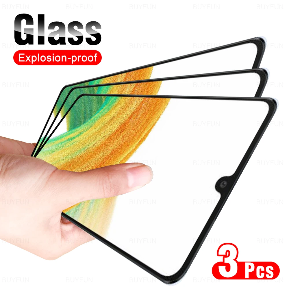 

3Pcs Samsun A33 Glass For Samsung A33 5G Screen Protectors Cover For Samsang A33 SM-A336B/DSN Safety Protective Glass Phone Film