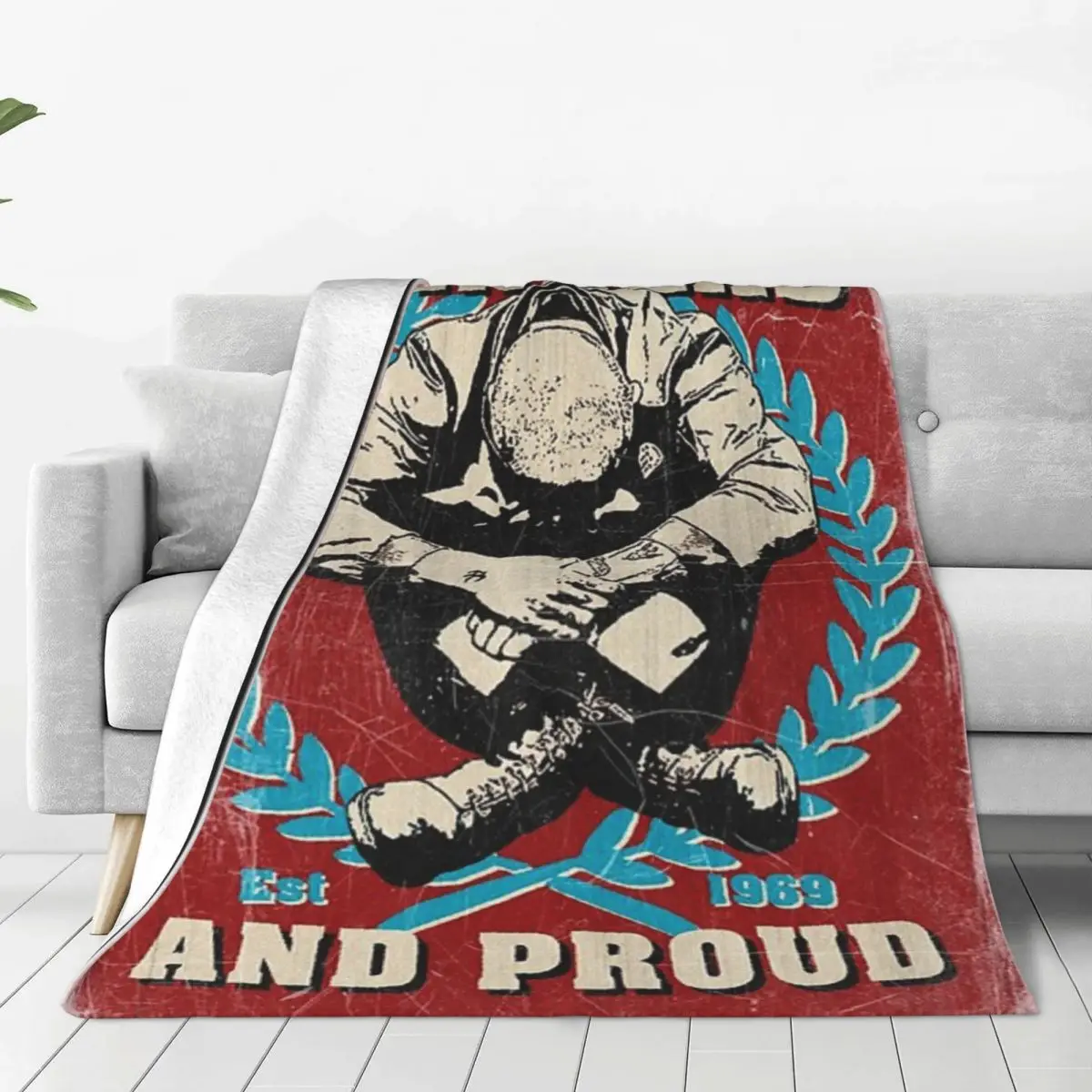 

bald and proud blanket bed quilt sofa bed furry winter comforter Gothic punk the creative Art microfiber Anti-pilling washable