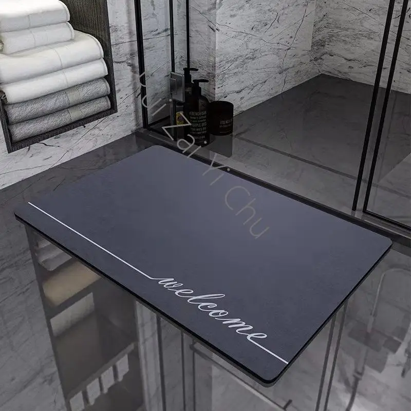 

New Diatom Mud Pads Non-Slip Bathroom Floor Mats Absorbent Quick-Drying Pads Bathroom Door Mats Bathroom Toilet Diatomite