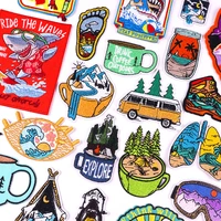 outdoor adventure patch embroidered patches on clothes iron on patches for clothing mountain travel patch for clothes stickers