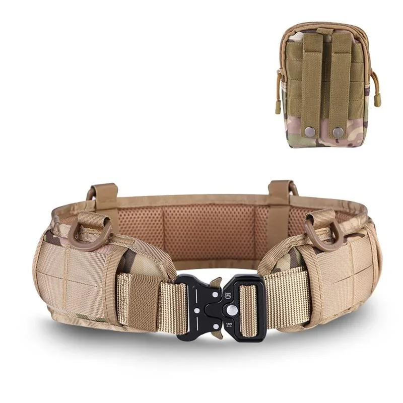 

Tactical Belt Molle Heavy Duty Padded Belt War Combat Airsoft Gear Outdoor Hunting Bag Harness Waist Support