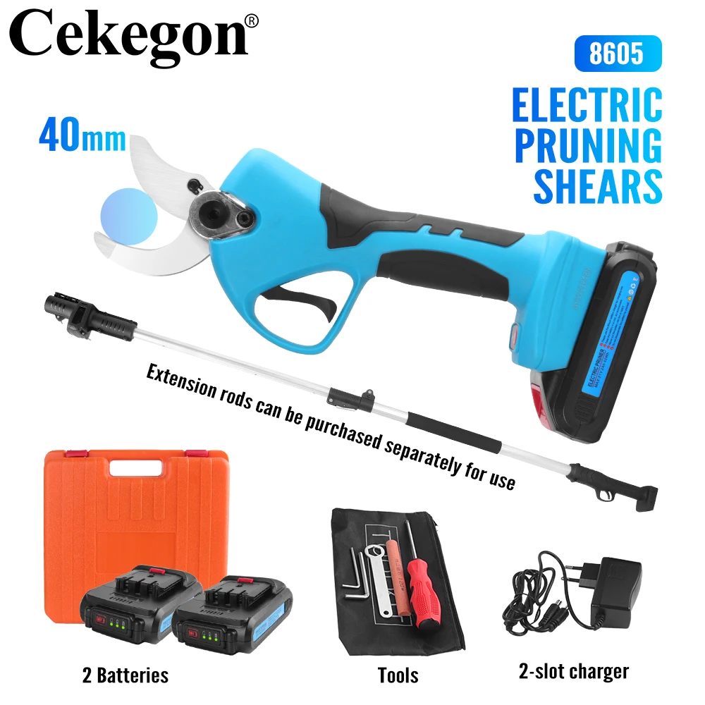 

21V Cordless Lithium-ion Progressive Pruning Shear Efficient Scissors Bonsai Electric Tree Branches Garden Tools SC-8605