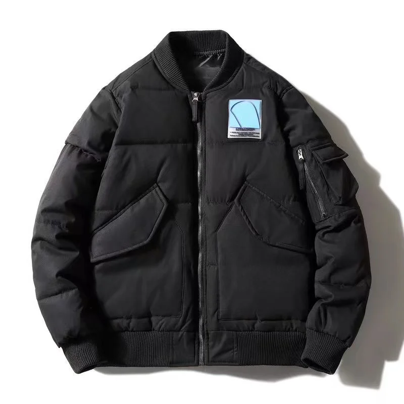 Casual Trend Men's Wear Winter Cotton Padded Jacket Loose Bomber Thermal Coat Thickened High-quality Male Coat Large Size 100kg