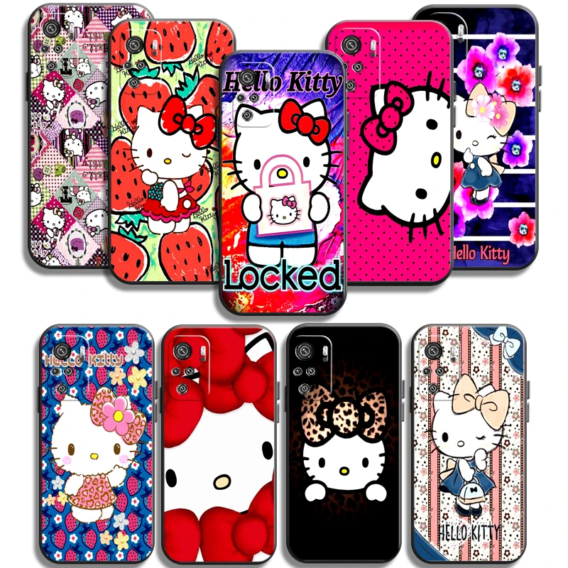 

Hello Kitty Cartoon Kawaii Phone Cases For Xiaomi Redmi Note 10 10S 10 Pro POCO F3 GT X3 GT M3 Pro X3 NFC Cases Funda Carcasa