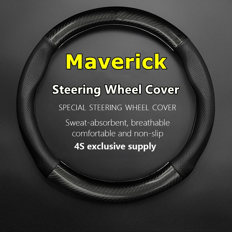 

PU/PVC Carbon For Ford Maverick Steering Wheel Cover Genuine Leather Carbon Fiber Fit Lariat FX4 2022