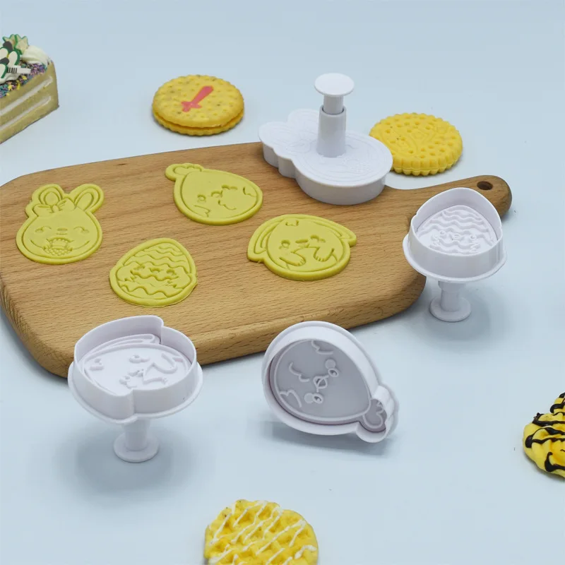 

New Easter Cartoon Biscuit Mold Rabbit Dog Egg Cake Decoration Mold Household Kitchen Baking Products