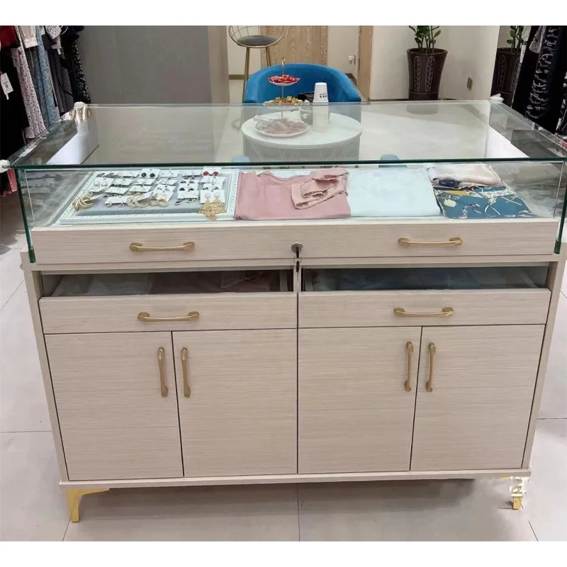 На заказ белый шкаф для ювелирных изделий запирающийся витрина магазина одежды