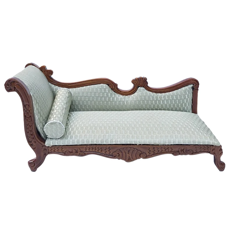 

1/12 Dollhouse Mini Sofa Couch Miniature Furniture Living Room Sofa Lounger Dollhouse Accessories