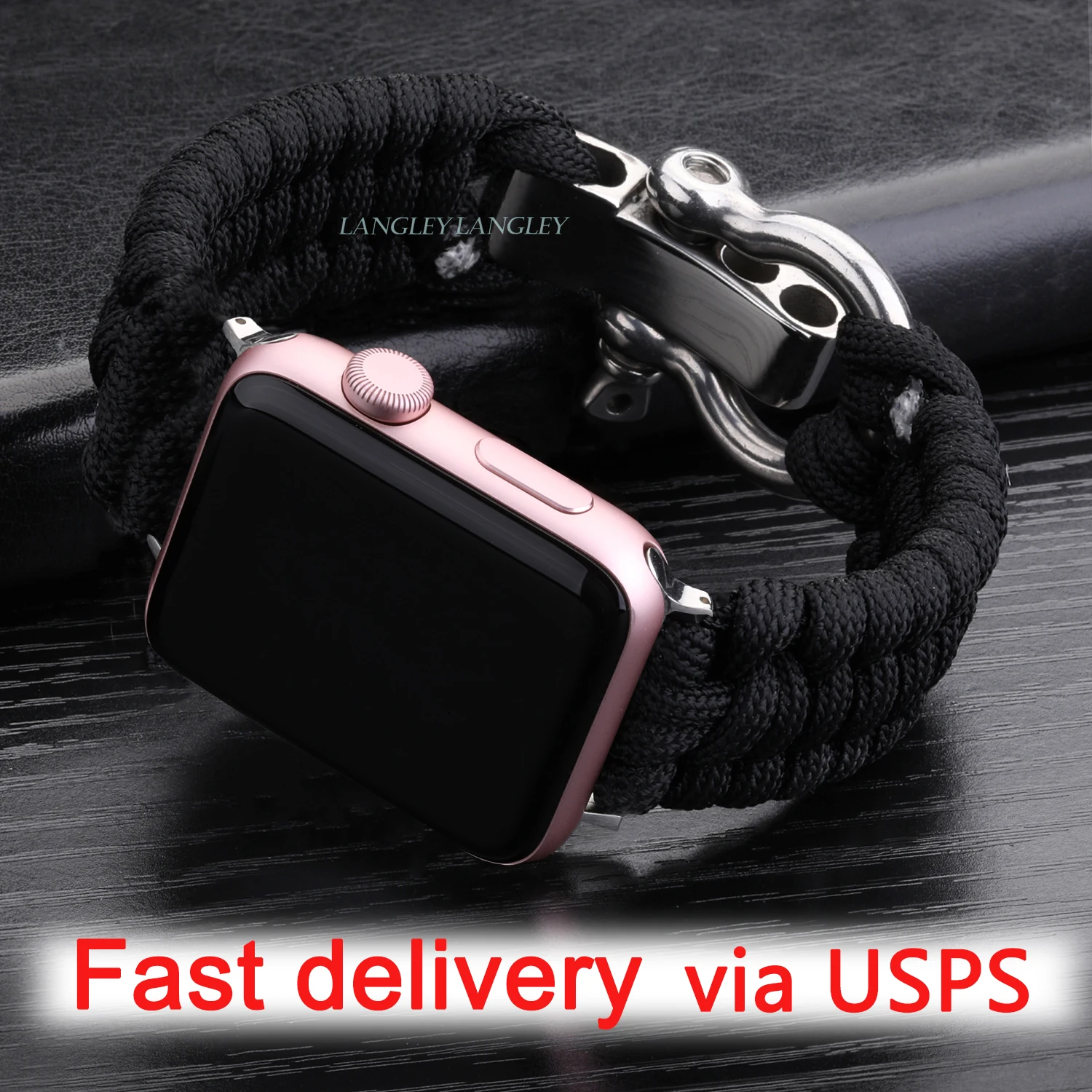 

Rope Watch Strap for Apple Watch band 44mm 45mm 42mm 38/40/41mm Nylon Bracelet for Apple Watch 6 5 7 SE 4 Survival Outdoor belt