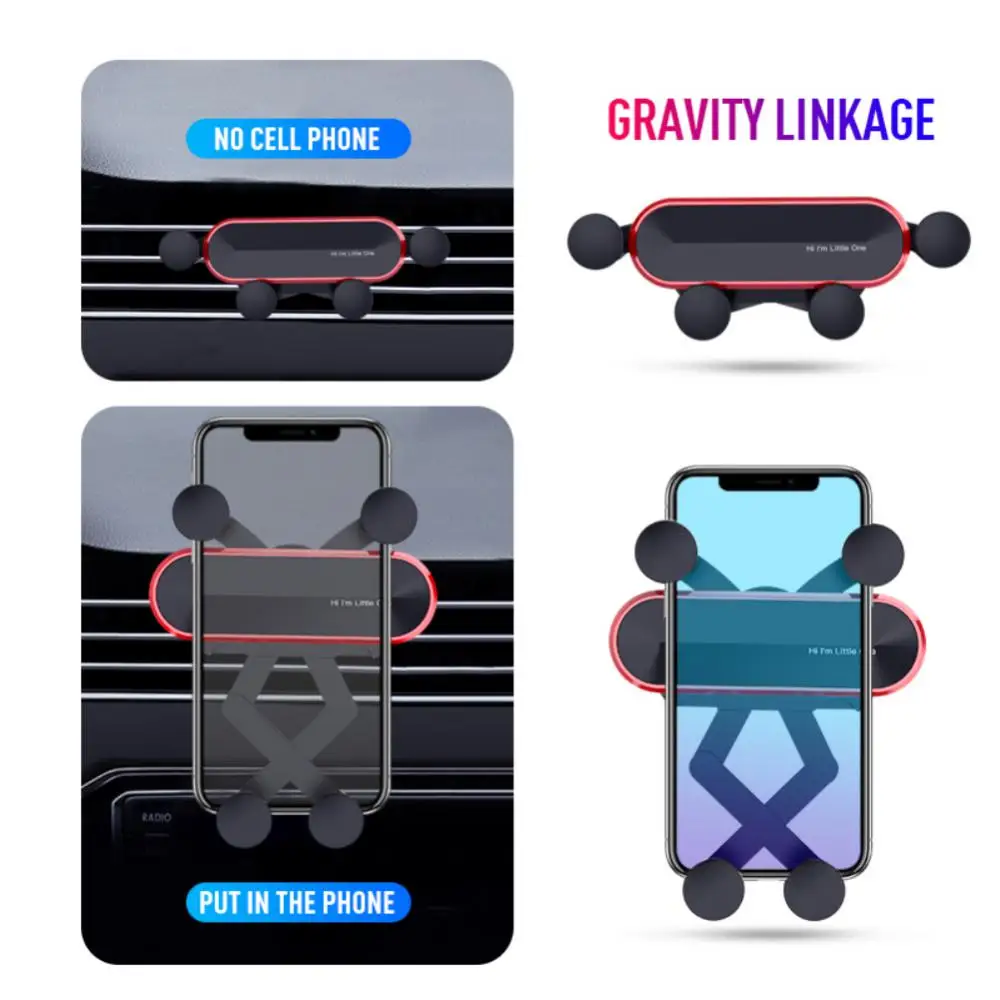 

Little One Aluminum Alloy Car Gravity Stand Mini Telescopic Invisible Silicone Stand Suitable For 4.0-6.0 Inch Mobile Phones