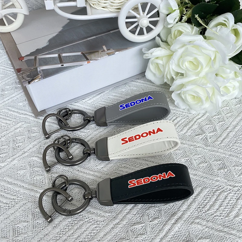 

For KIA SEDONA 2007 2009 2010 2012 2018 2019 Top Layer Cowhide Key Chain Car Accessories Custom Logo