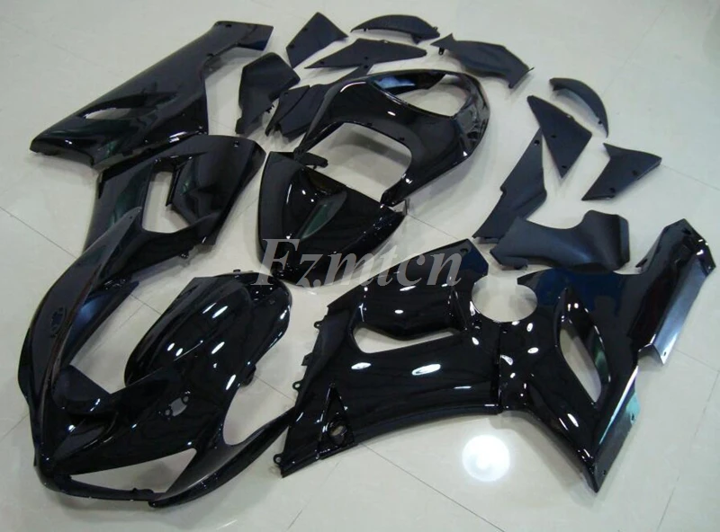 

New ABS JP Fairings Kit Fit For Kawasaki Ninja ZX-6R ZX6R 2005 2006 05 06 Bodywork Set Bright Black