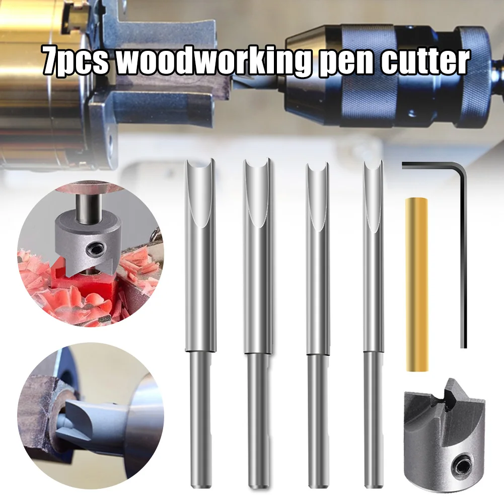

2022 New 7x Wood Turning Kit Pen Making Mill Barrel Trimmer Cutter Trimming Mill Set Tool DCS