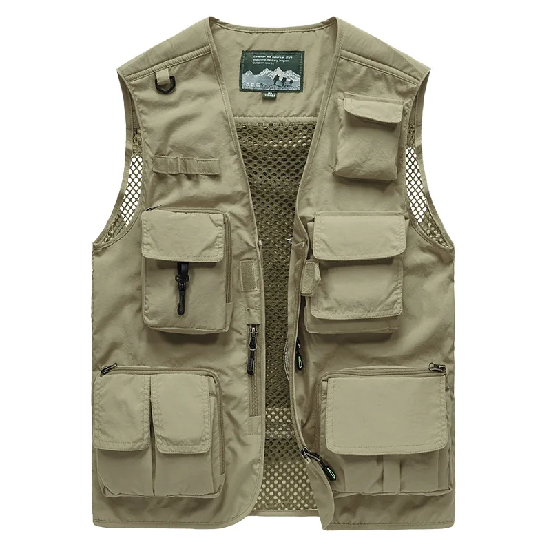 

2023 new Fishing vest jacket Quick-drying Mesh Vestt Multi-Pocket Mesh Vest Outdoor Vest Multi Pocket Summer Mesh Vest