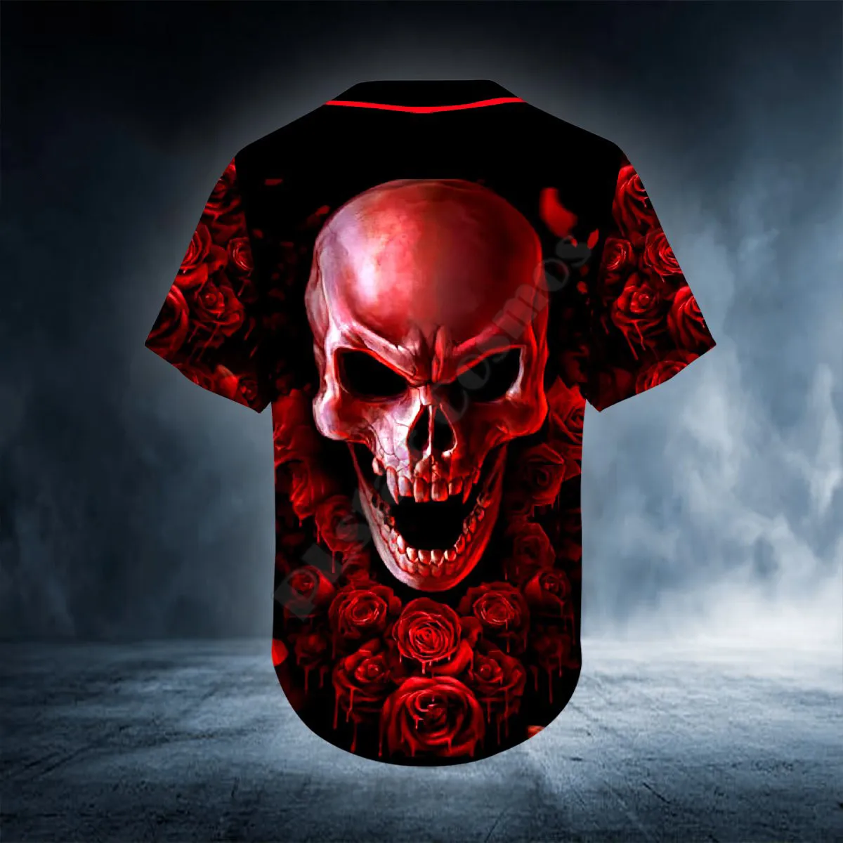 Ghost Blue Skull Personalized Baseball Jersey Shirt Baseball Shirt 3D All Over Printed Men's Shirt Casual Shirts hip hop Tops