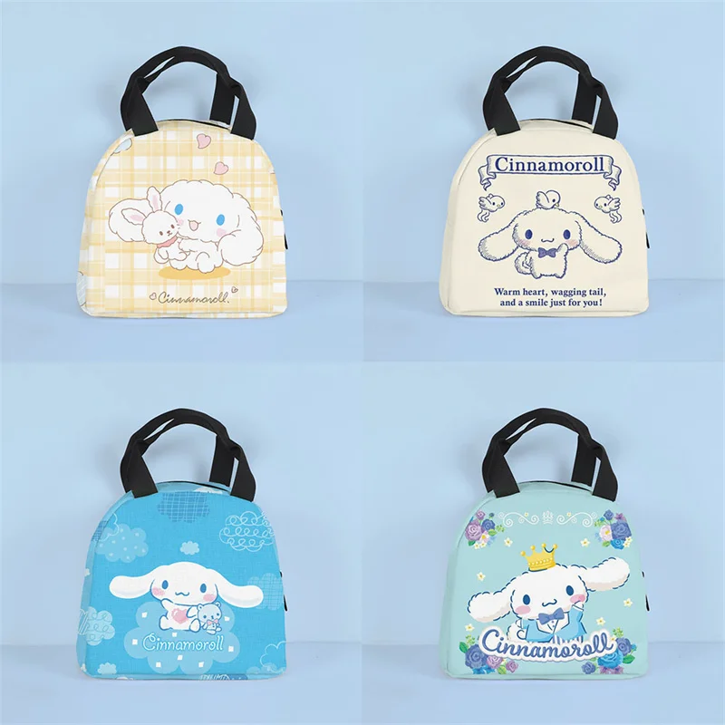 

Cute Cartoon Sanrioed Cosmetic Bag Kawaii Anime Cinnamoroll MyMelody Kuromi Kitty Bento Bag Shopping Tote Lunch Box Storage Bag