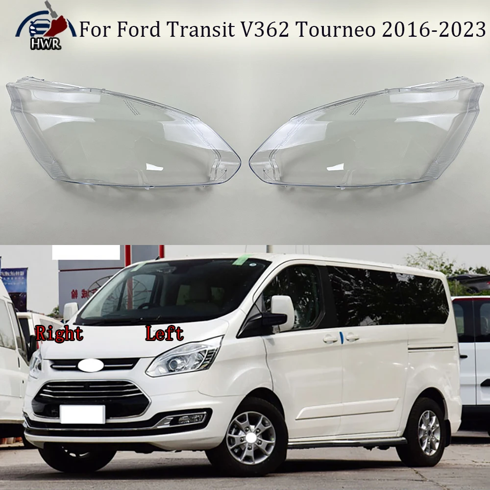 Фото Для Ford Transit V362 Tourneo 2016-2023: Прозрачная крышка фары, линза, корпус лампы из плексигласа, замена оригинального плафона №1
