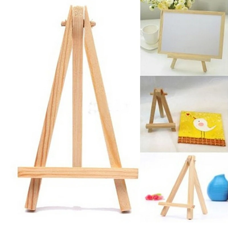 Mini Wood Display Easel Wood Easels For Paintings Craft Wedding Desk Decoration Business Card Stand