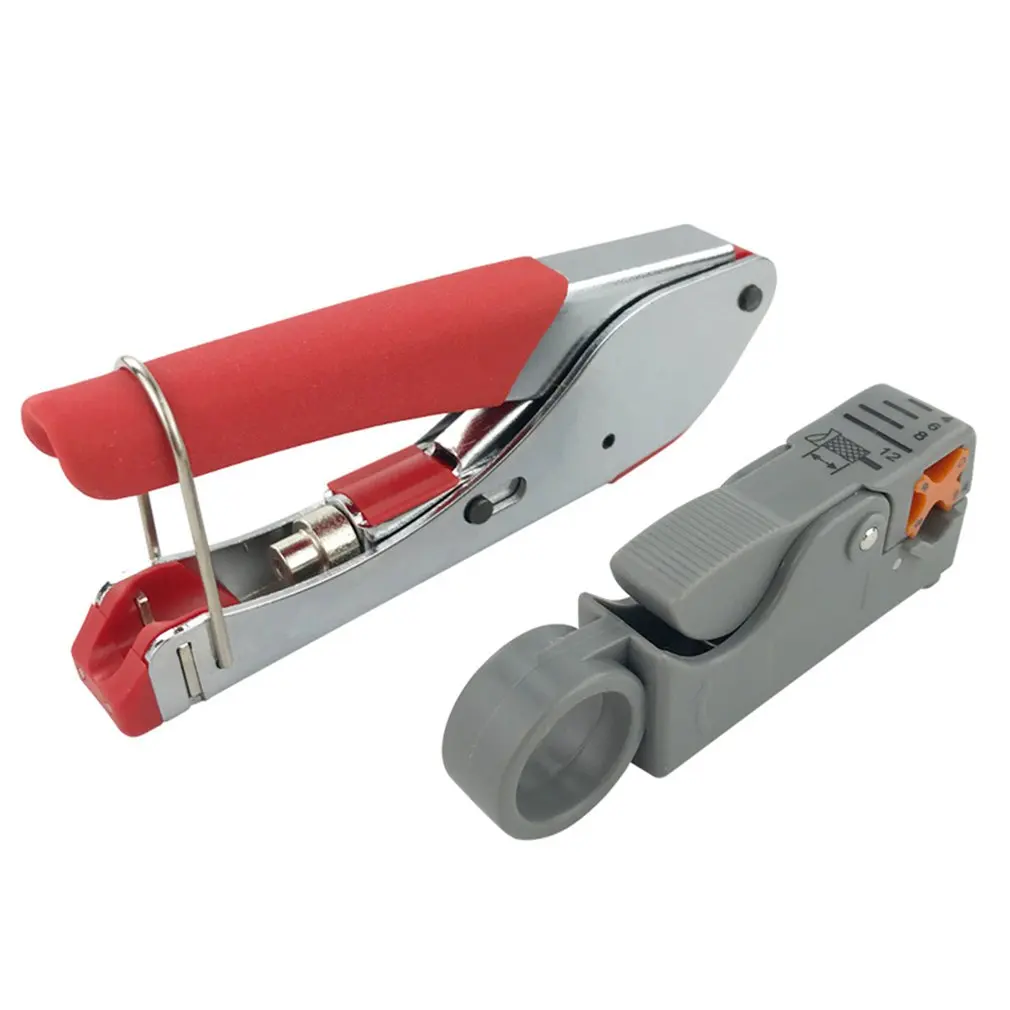 

мультитул F Head Squeeze Tool Coaxial Cable Stripper Multi-function Coaxial Tool Set Video Cable Installation Hand Tools