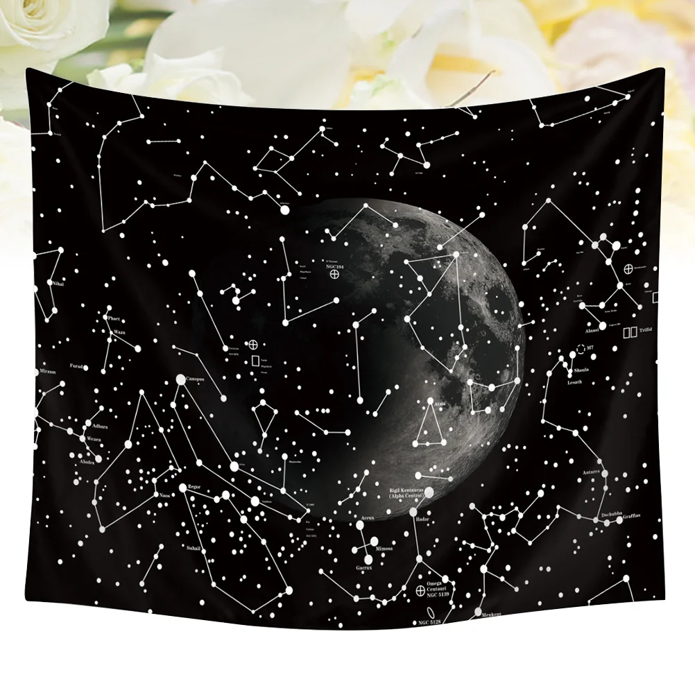 

1Pc 90x70cm Constellation Tapestry Multifunctional Printed Hanging Blanket Beach Towel for Home Outside