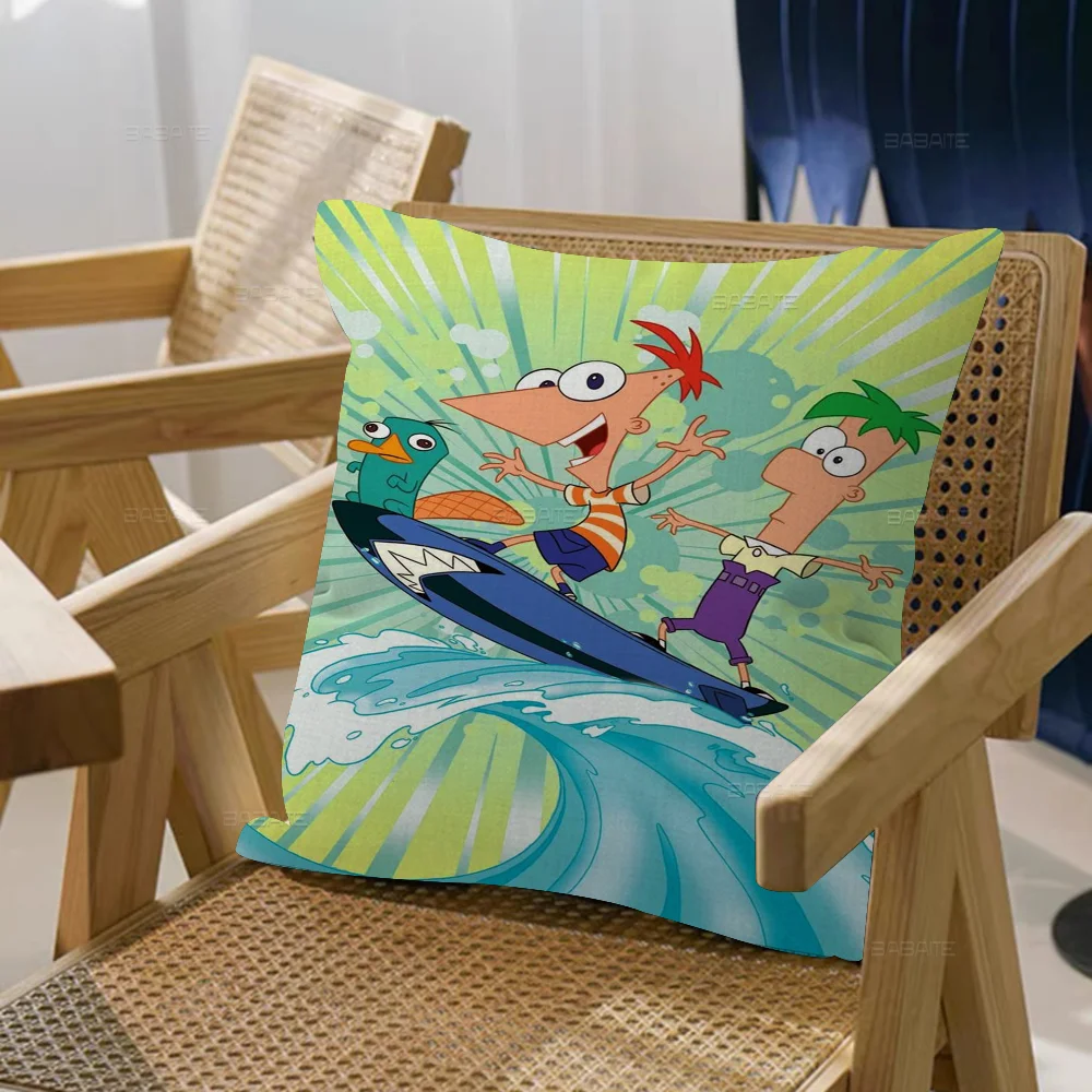 Чехлы для подушек с рисунком P-phineas F-ferbs декор фермерского дома домашние наволочки