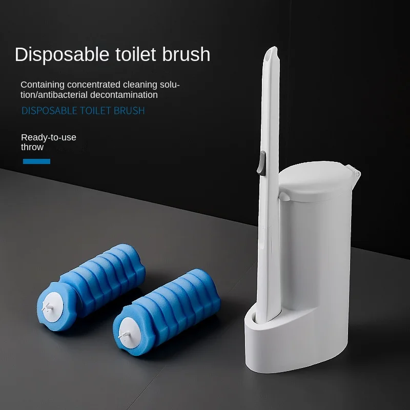 

Disposable Dissolving Replacement Head Toilet Cleaning Brush Set No Dead Corner Decontamination Household