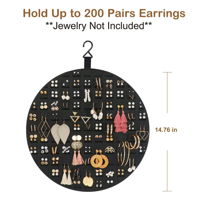 

Фетровая сумка для хранения серег, подвесная сумка для украшений на стену, подвесная сумка для ожерелий, колец, сумка для хранения, Домашний ...