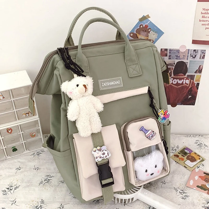 

2021 Purple Backpack Women Waterproof Candy Colors Backpacks Fancy High School Bags for Teenage Girl Cute Travel Rucksack