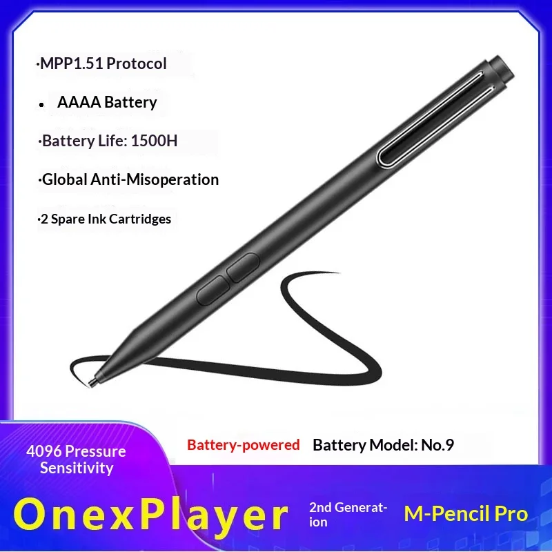 Фото Оригинальный стилус для игровой консоли OnexPlayer Super X X1 PRO, 4096 уровней чувствительности к давлению, активный стилус для портативных игровых консолей №5