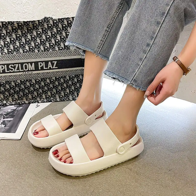 

Luxury Brand White Sandals Massive Soles Slippers Man House Winter Cotton Rubber Flip Flops Footwear Winter Shoes Wit Tennis