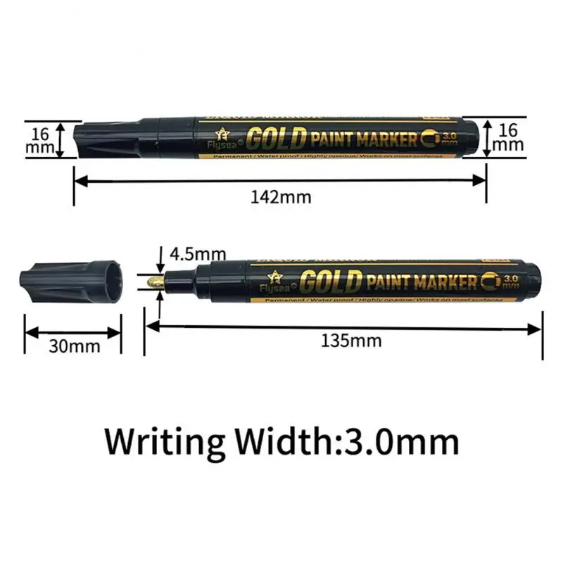 

For On Any Surface Quick Drying Chrome Pen Various Sizes Mark Pen Long-lasting Liquid Mirror Chrome Marker Office Stationery