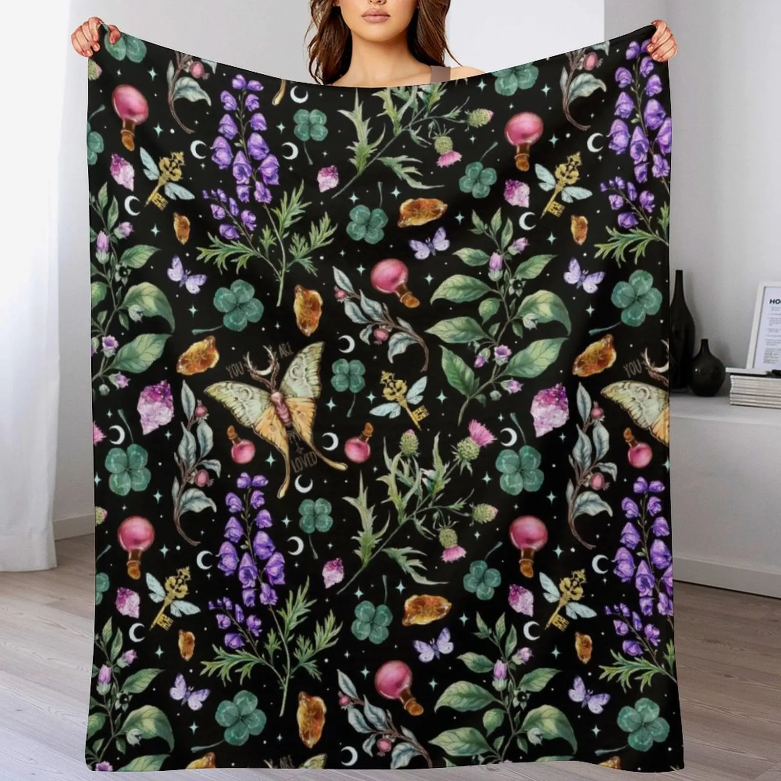 Волшебный узор ведьмы. Ночной козырек Волфыbane. Одеяло Теплые многоцелевые одеяла