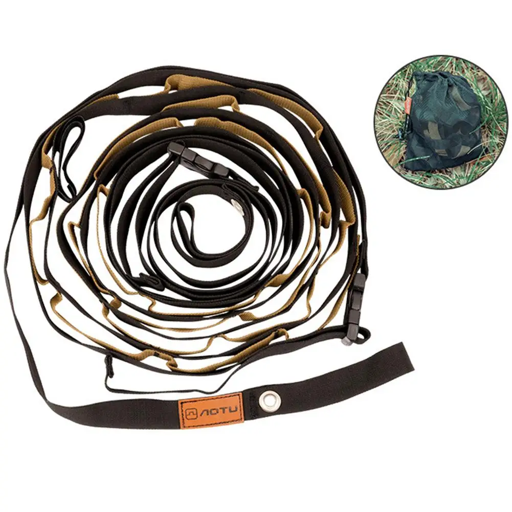 

Outdoor Camping Hanging Rope Adjustable Length Portable Wear-resistant Multi-functional 22 Holes Clothesline