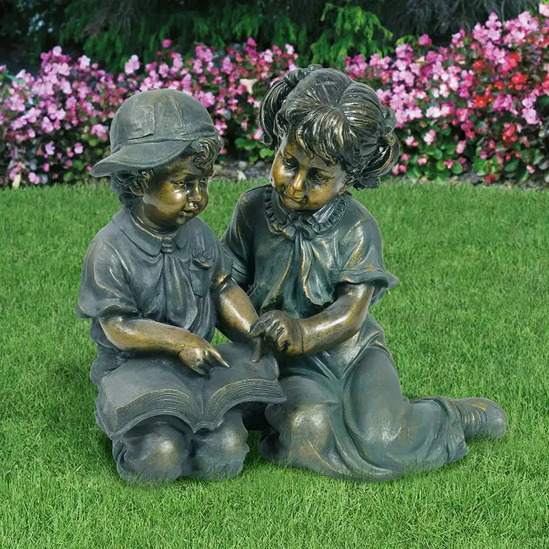 

Boy Reading Statue Set, Includes 2 Statues